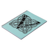 Carnet Lettre V Vintage Céleste noeud Monogramme (Côté gauche)