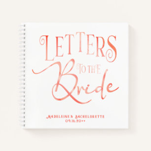 Carnet Lettres À La Femme Douche Bachelorette Guestbook