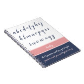 Carnet Lettres à la main de pinceau Alphabet pratique (Côté Droit)