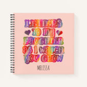 Carnet Lettres à ma Fille coloré Garde mémoire (Devant)