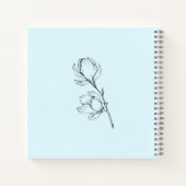 Carnet Lettres à ma fille fleurs simples modernes (Dos)