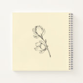 Carnet Lettres à ma fille fleurs simples modernes (Dos)