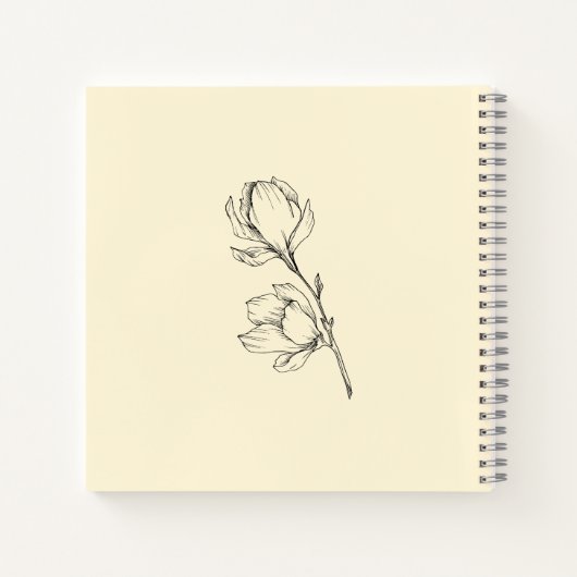 Carnet Lettres à ma fille fleurs simples modernes (Dos)