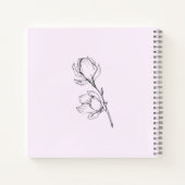 Carnet Lettres à ma fille fleurs simples modernes (Dos)