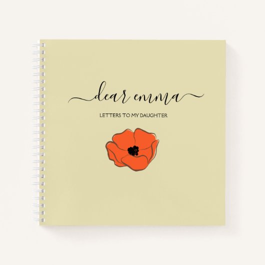 Carnet Lettres à ma fille | Mémoire de conservation simpl (Devant)