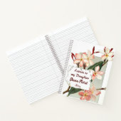 Carnet Lettres à ma fille Pink Plumeria modifiables (Intérieur)