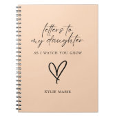 Carnet Lettres à ma fille Scripts modernes (Devant)