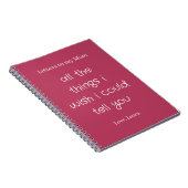 Carnet Lettres à ma Mère (Côté Droit)