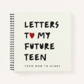 Carnet Lettres à mon futur adolescent – Souvenir personna (Devant)