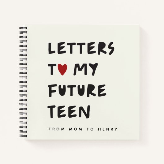 Carnet Lettres à mon futur adolescent – Souvenir personna (Devant)