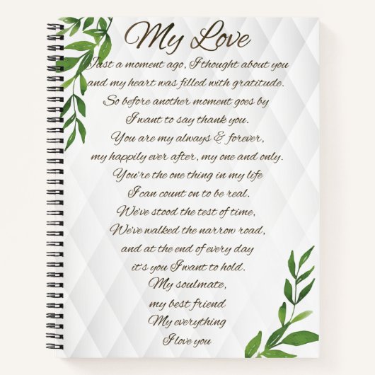 Carnet Lettres à mon futur mari (Devant)