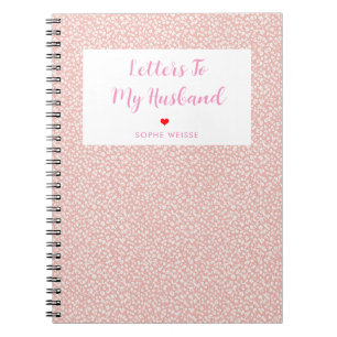 Carnet Lettres à mon mari Personnalisé Joli Rose