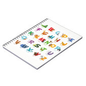 Carnet Lettres animales mignonnes d'alphabet (Côté gauche)