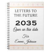 Carnet Lettres au futur, souvenir personnalisé (Devant)