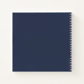 Carnet Lettres bleu marine à mon fils (Dos)