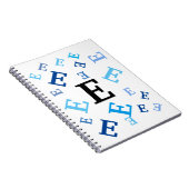 Carnet - Lettres bleues mélangées (Côté Droit)