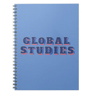 Carnet Lettres bleues rétro études globales T-shirt