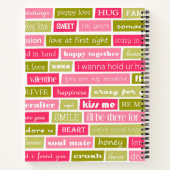 Carnet Lettres d'amour rose et vert (Dos)