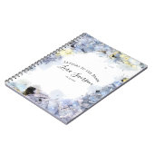 Carnet Lettres d'aquarelle bleu Hydrangea à la mariée (Côté gauche)