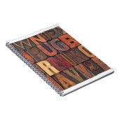 Carnet lettres de l'alphabet aléatoire - letterpress vint (Côté Droit)