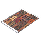 Carnet lettres de l'alphabet aléatoire - letterpress vint (Côté gauche)