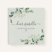 Carnet Lettres Eucalyptus à ma fille garde la mémoire (Devant)