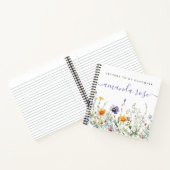 Carnet Lettres fleurs sauvages à ma fille garde la mémoir (Intérieur)