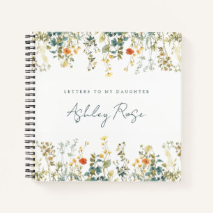 Carnet Lettres fleurs sauvages à ma fille garde la mémoir