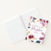 Carnet Lettres florales à ma fille (Intérieur)