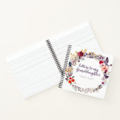 Carnet Lettres florales à ma petite-fille Keepsaké (Intérieur)