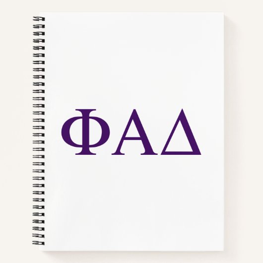 Carnet Lettres grecques Phi Alpha Delta (Devant)