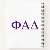 Carnet Lettres grecques Phi Alpha Delta (Dos)