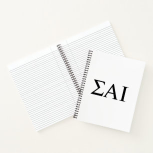 Carnet Lettres grecques Sigma Alpha Iota