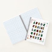 Carnet Lettres majuscules A à Z Halloween ABC Alphabet (Intérieur)