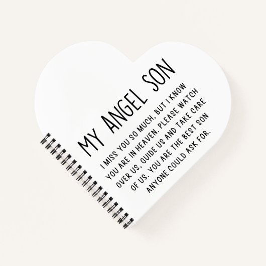 Carnet Lettres manquantes mon fils au ciel pour son anniv (Devant)