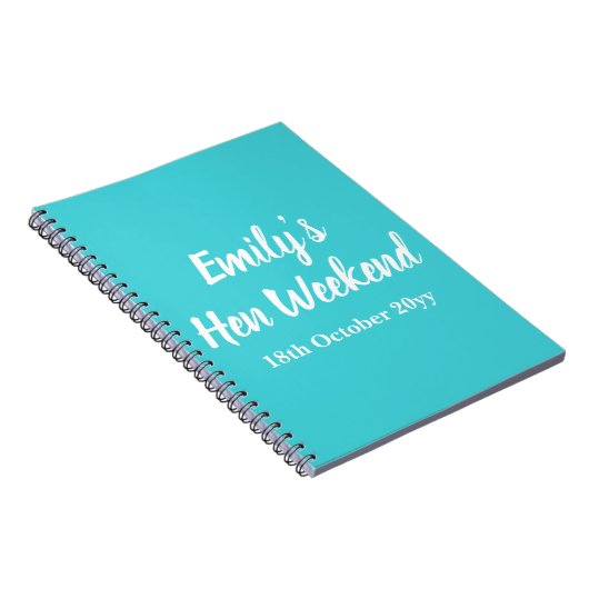 Carnet Lettres personnalisées à la mariée Hen Do Week-end (Côté Droit)