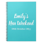 Carnet Lettres personnalisées à la mariée Hen Do Week-end (Devant)