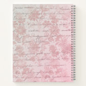 Carnet Lettres personnalisées à ma fille rose (Dos)