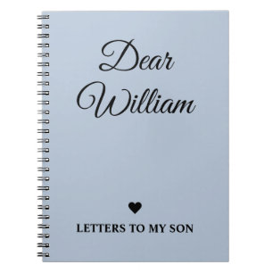 Carnet Lettres personnalisées à mon fils