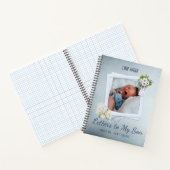 Carnet Lettres photo bleu mignonne à mon fils Keepsaké (Intérieur)