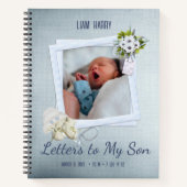 Carnet Lettres photo bleu mignonne à mon fils Keepsaké (Devant)