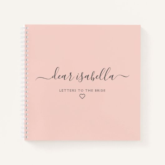 Carnet Lettres roses à la mariée garde la mémoire (Devant)