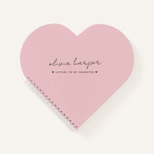 Carnet Lettres roses à ma fille garde mémoire (Devant)