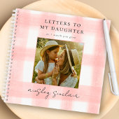 Carnet Lettres roses à ma fille Keepsaké En vichy photo