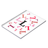 Carnet - Lettres rouges tambrées (Côté gauche)