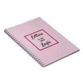 Carnet Lettres Tantes À Mon Ordinateur Portable Rose Nièc (Côté Droit)