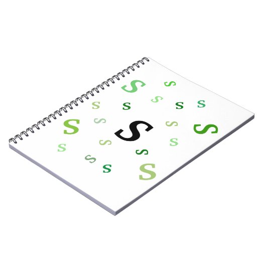 Carnet - Lettres Vertes Tumbled (Côté gauche)