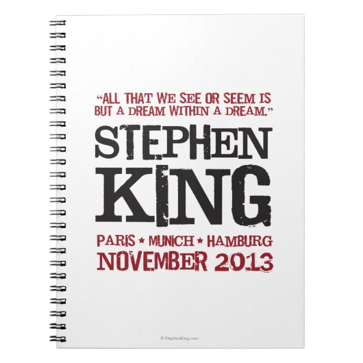 Carnet L'euro visite de Stephen King (Devant)