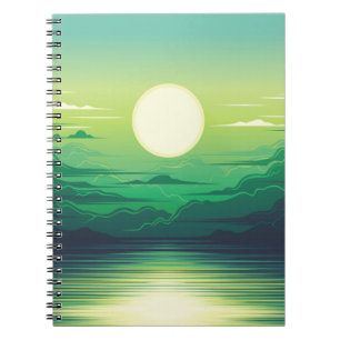 Carnet Lever de soleil dans la mer habillages d'illustrat