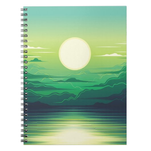 Carnet Lever de soleil dans la mer habillages d'illustrat (Devant)